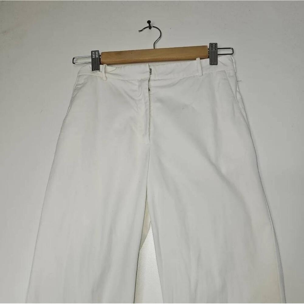 Narciso Rodriguez White High Waisted Pants Pleated Women's Size 2 - Picture 3 of 9